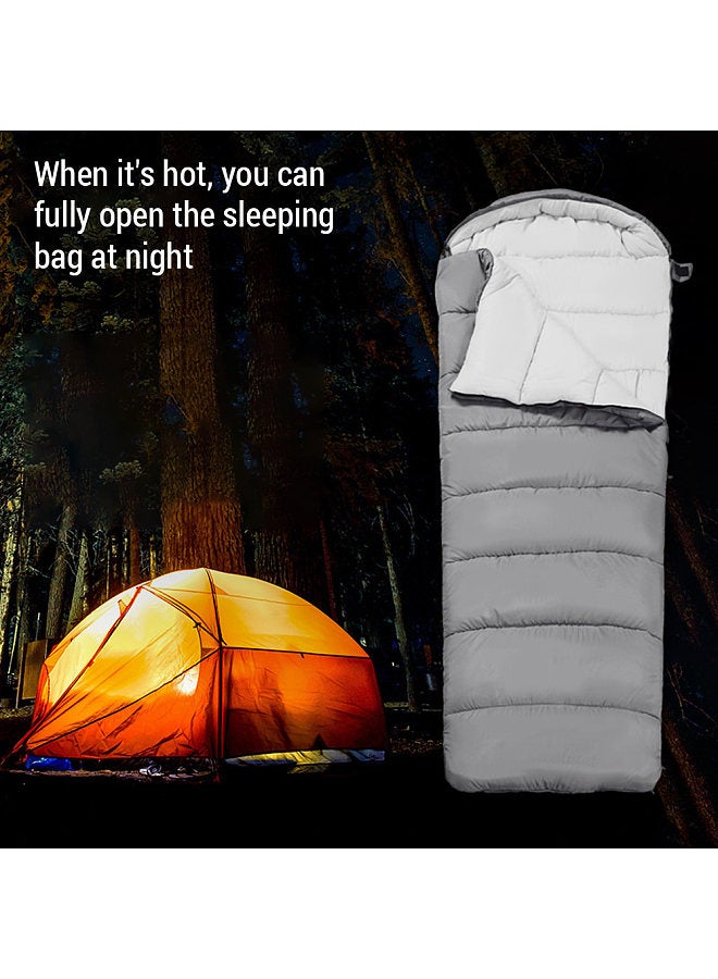 Double Persons Sleeping Bags For Adults Cold Weather 12°C- -18°C Cold-Resistant With Hooded Anti-splashing For Camping Split Into Single Use