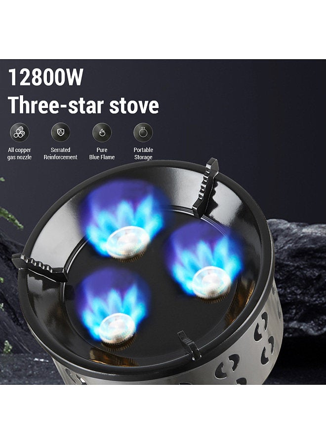 Portable Stove for Camping Portable Gas Propane and Coal Stove Windproof for Outdoor Cooking and Picnic Lightweight and Compact