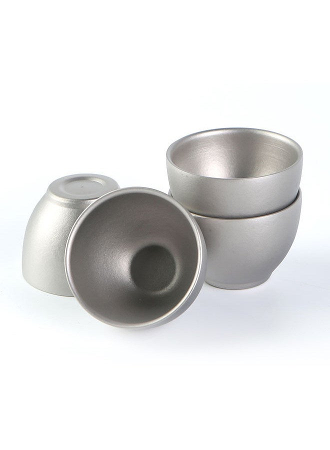 Camping Tea Cup Outdoor Portable Picnic Cookware Ti Double-Wall TeaCup Hiking Tea Cup Drinking Accessory
