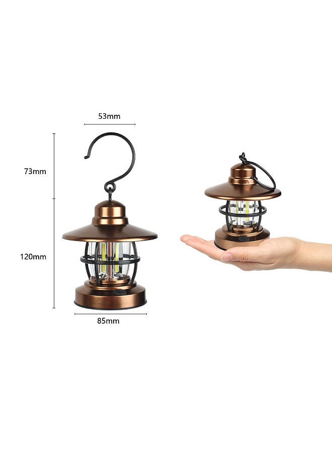 Outdoor Camping Light Vintage Lantern LED Campsite Lamp Waterproof for Camping Tent Fishing Courtyard