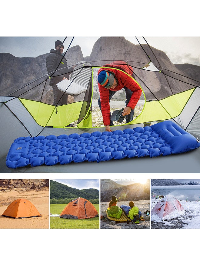 Lightweight Camping Mat with Air Pillow Portable Air Mattress Waterproof Backpacking Sleeping Pad