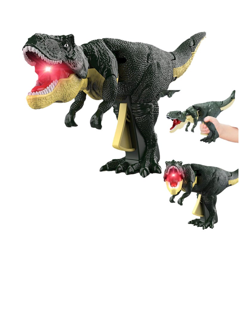 Funny Dinosaur Toys Trigger The T-Rex with Sound and Light Effects Dino Fidget Novelty Gag Toy Dinosaur Chomper Toys fun Interactive Dinosaur Gift for Boys Girls 3+ Year Old Green