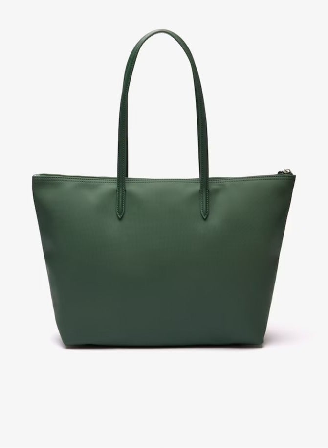 Lacoste Women's L12.12 Concept Fashion Versatile Large Capacity Zipper Handbag Tote Bag Shoulder Bag Large Green