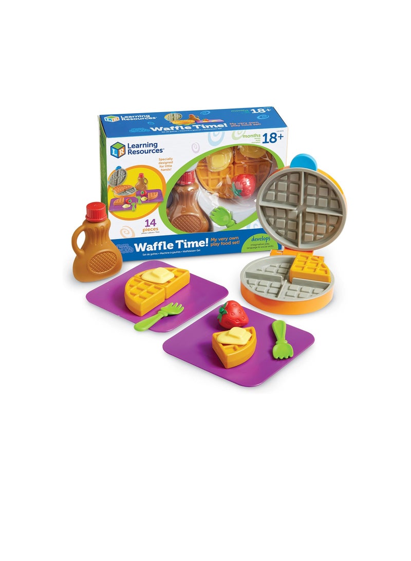 New Sprouts Waffle Time, Pretend Play Food Set, 14 Piece Set, Ages 18 mos+