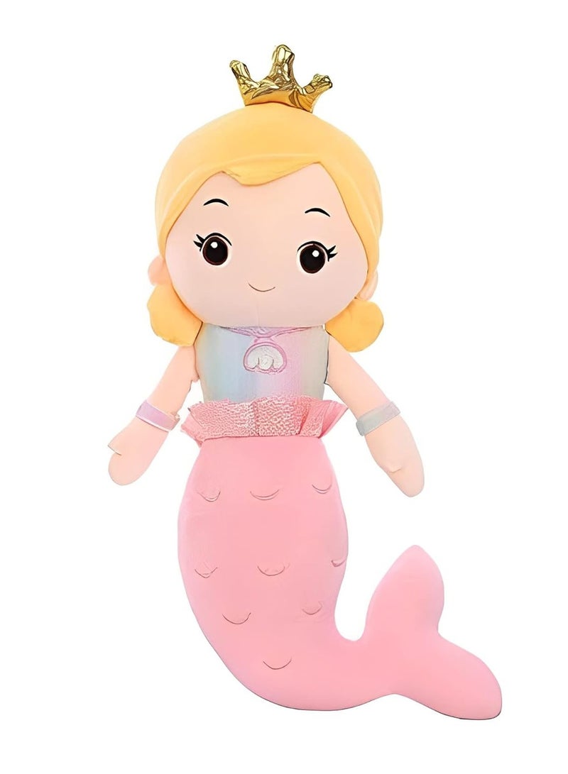 Mermaid Soft Doll Stuffed Plush Animal Toy for Kids Girls Birthday Gifts (Color: Pink Size: 50 cm)