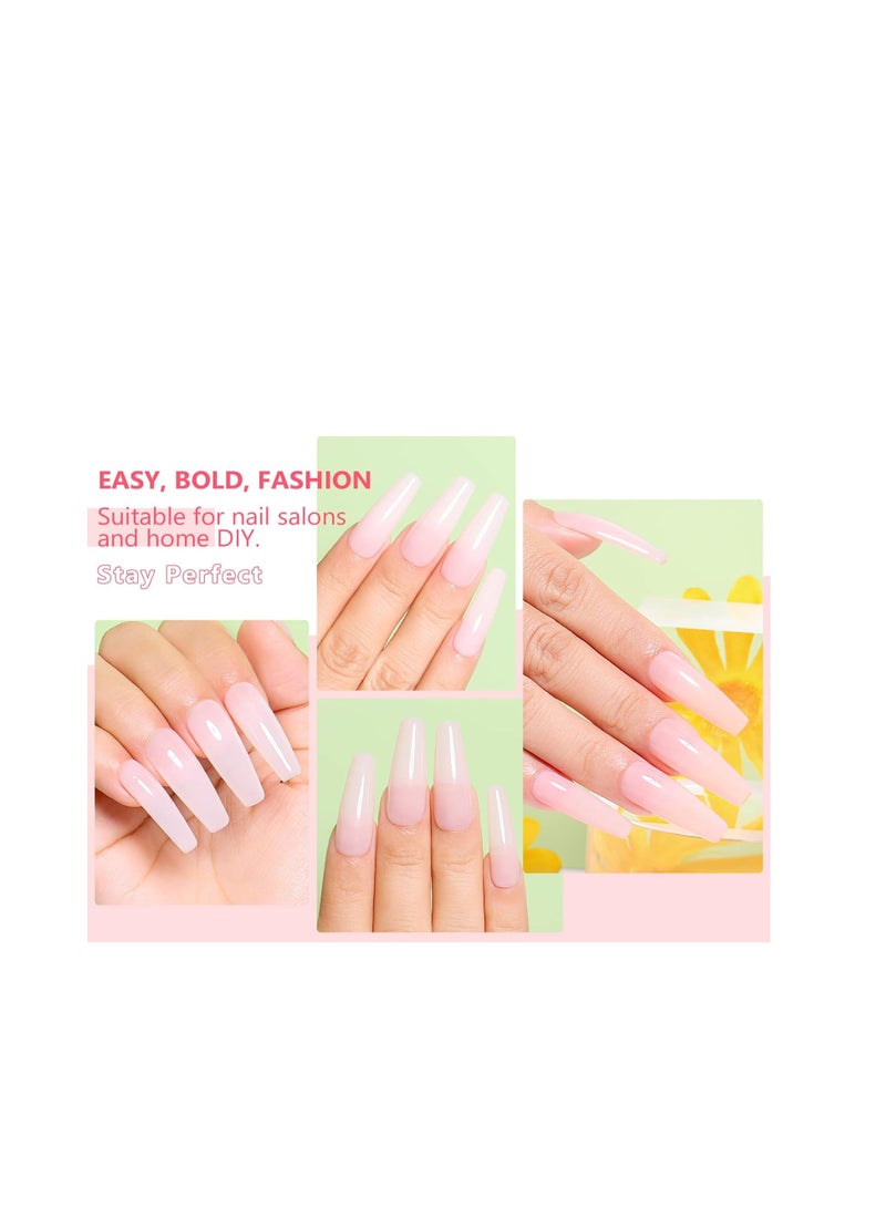 Transparent Milky White Nude Gel Nail Polish Soak Off U V LED Hema Free Gel Nail Lacquer Salon DIY Set Of 4pcs X 10ml - Kit Set 20