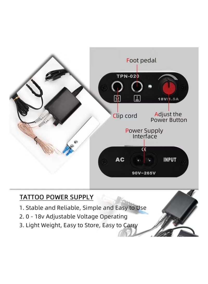 Starter Tattoo Machine Kit Set Multicolour