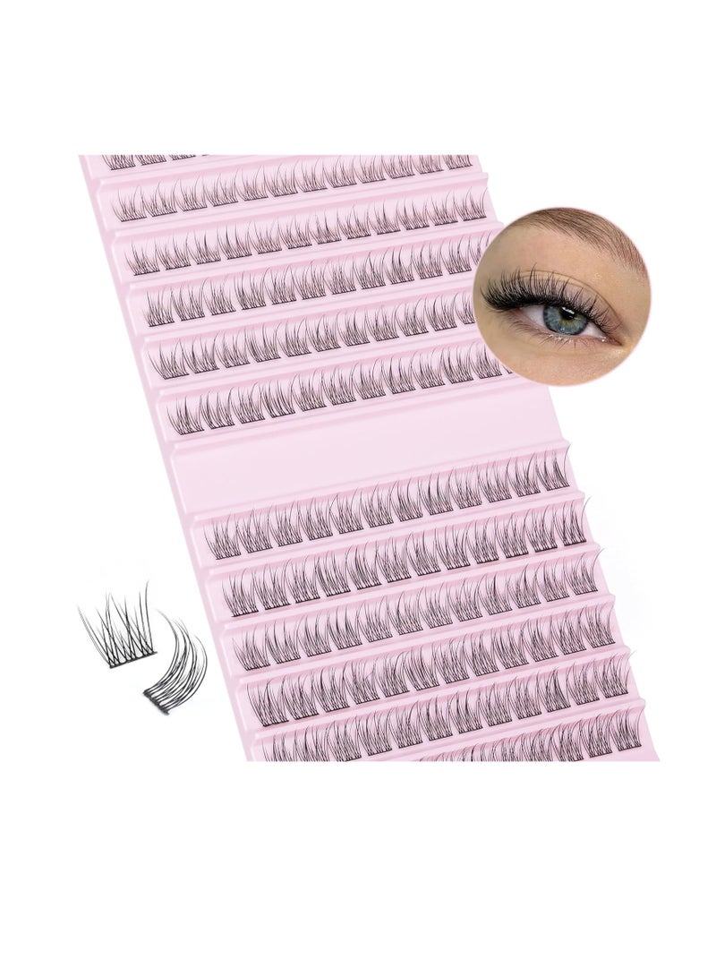 Natural Lash Clusters Wispy Cluster Eyelash Extensions Individual Cluster Lashes 9-12MM 144PCS Eyelash Extension C Curl Eyelash Clusters
