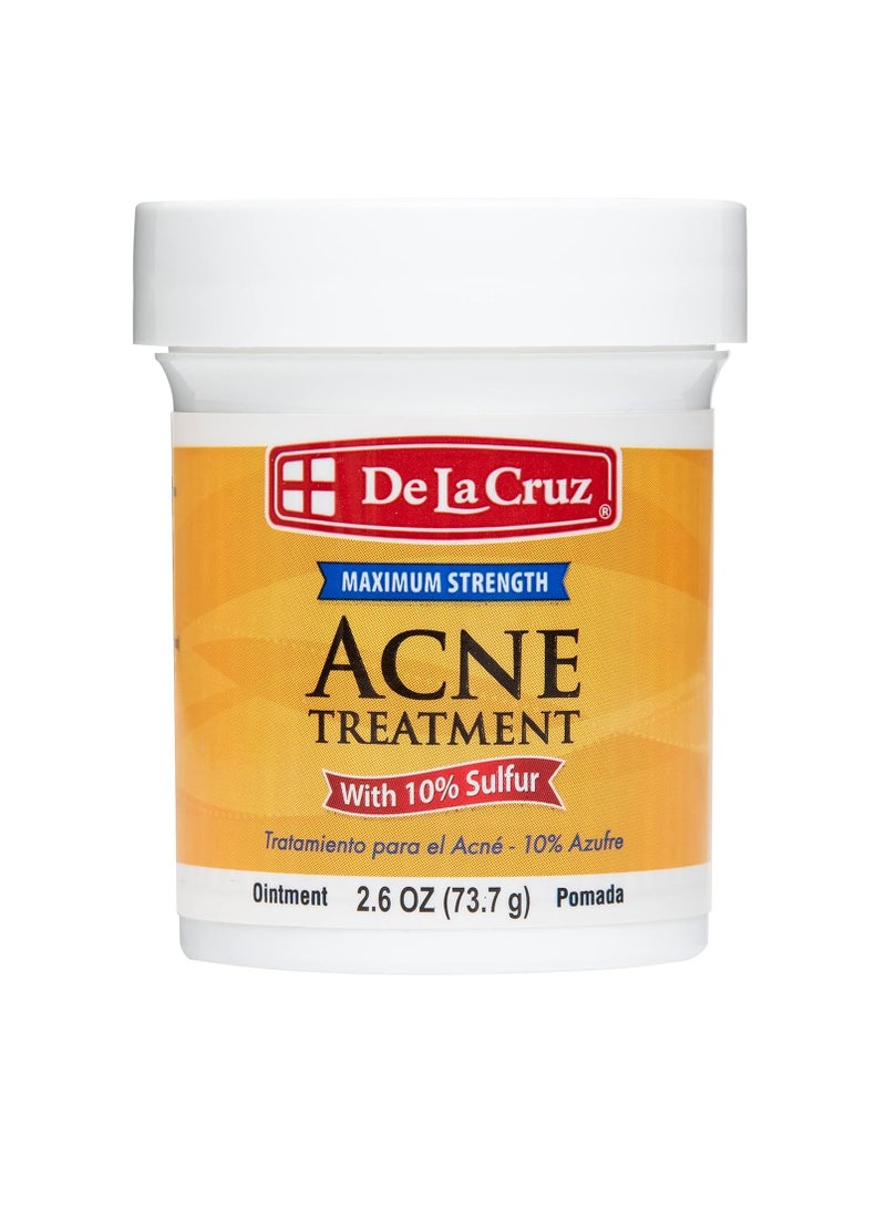 Sulfur Ointment - Cystic Acne Treatment - Cystic Acne Spot Treatment for Face and Body - 2.6 OZ
