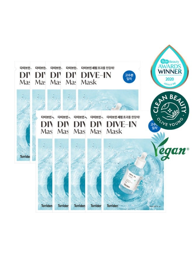 Torriden DIVE-IN Low molecule Hyaluronic acid Mask Pack [27ml*10ea]