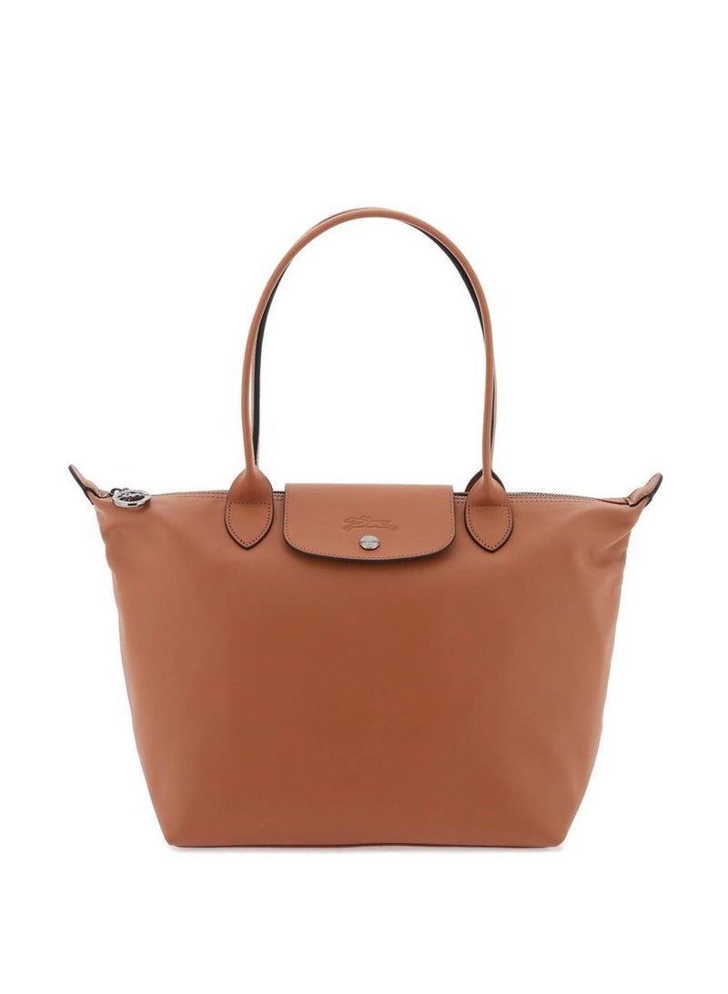 Longchamp women's large tote bag, handbag, shoulder bag, brown classic style