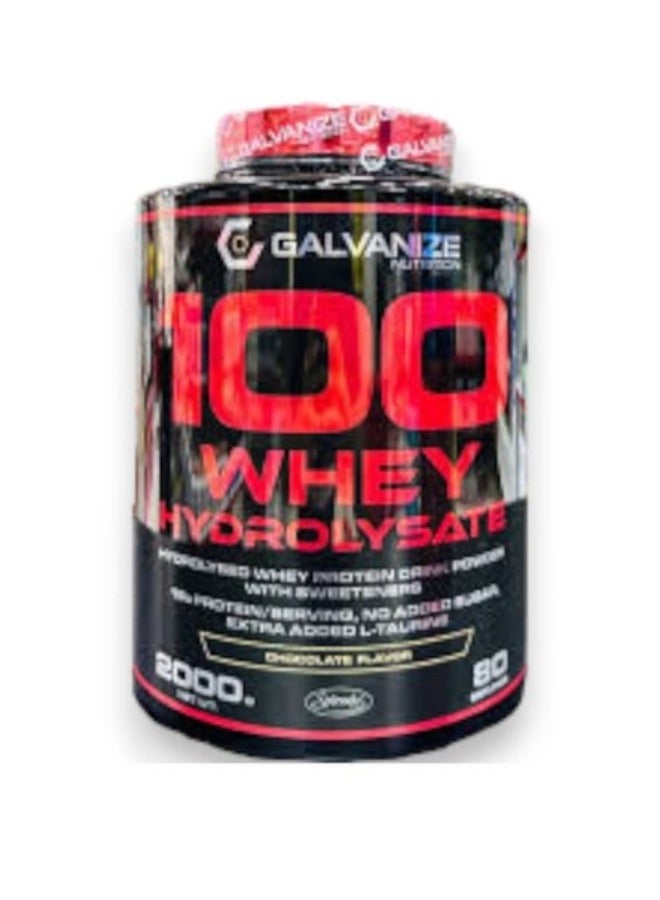100 Whey Hydrolysate, Chocolate Flavour, 2000g, 80 Servings