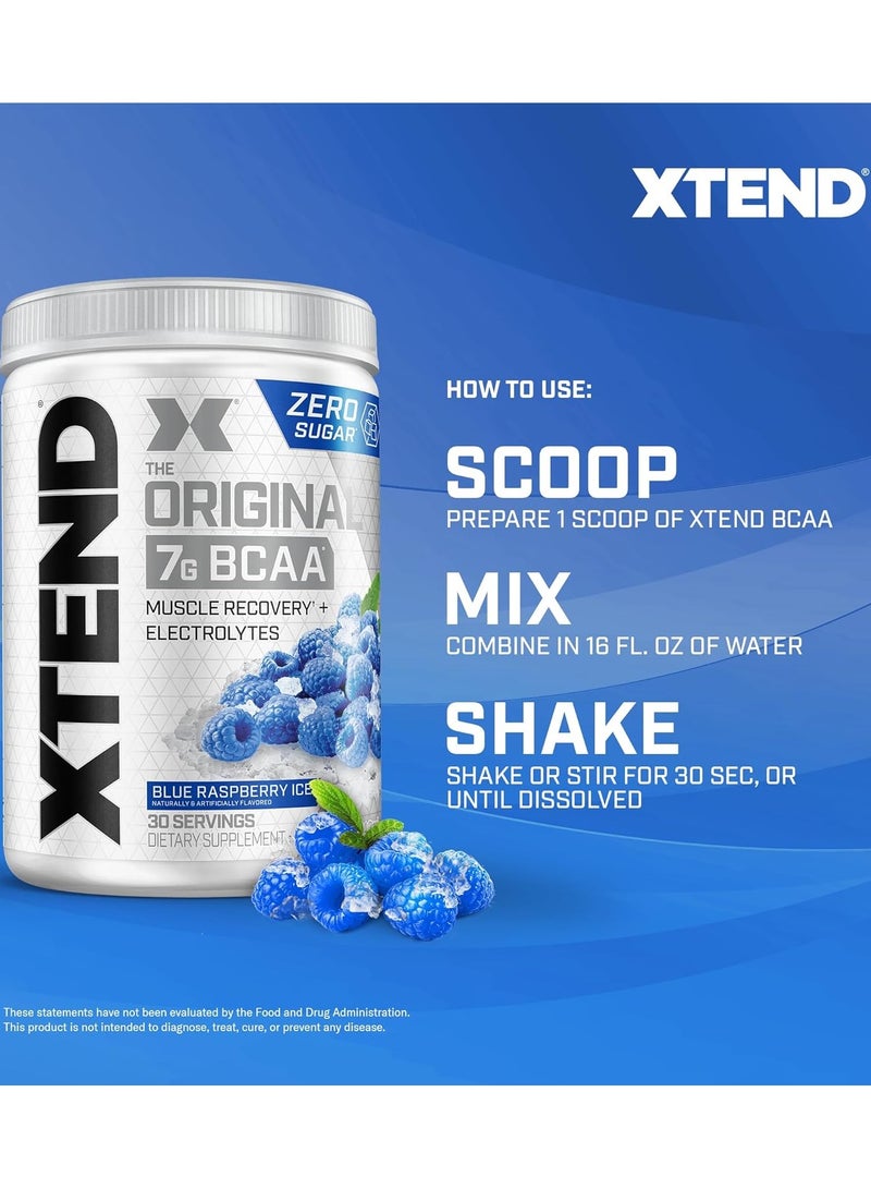 Xtend Original 7g BCAA 444g Blue Raspberry Ice Flavor 30 Serving