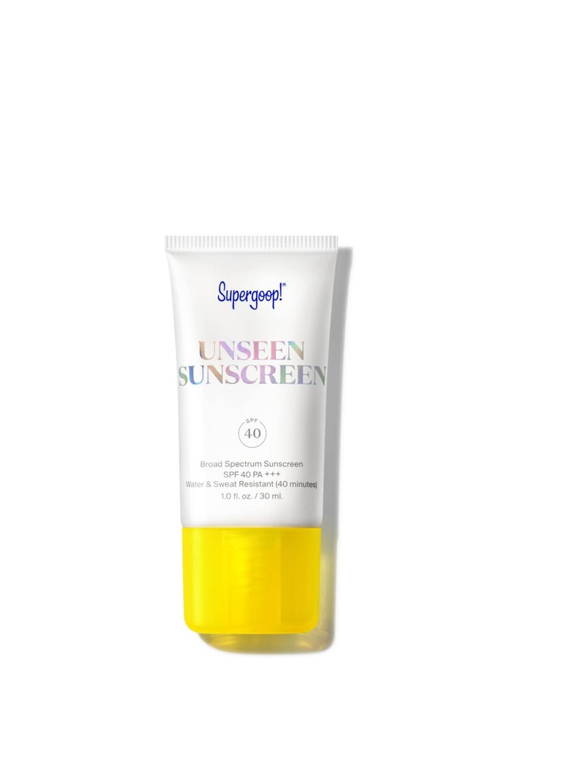 Unseen Sunscreen 30ml  SPF 40 PA Broad Spectrum Face Sunscreen  Makeup Primer  Weightless Invisible Oil Free & Scent Free