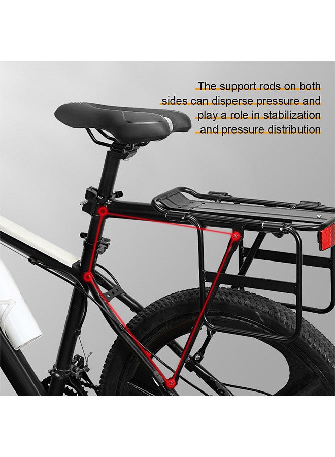 Aluminum Alloy Bike Cargo Rack with Foldable Wide Wings Quick Release Rear Bike Rack