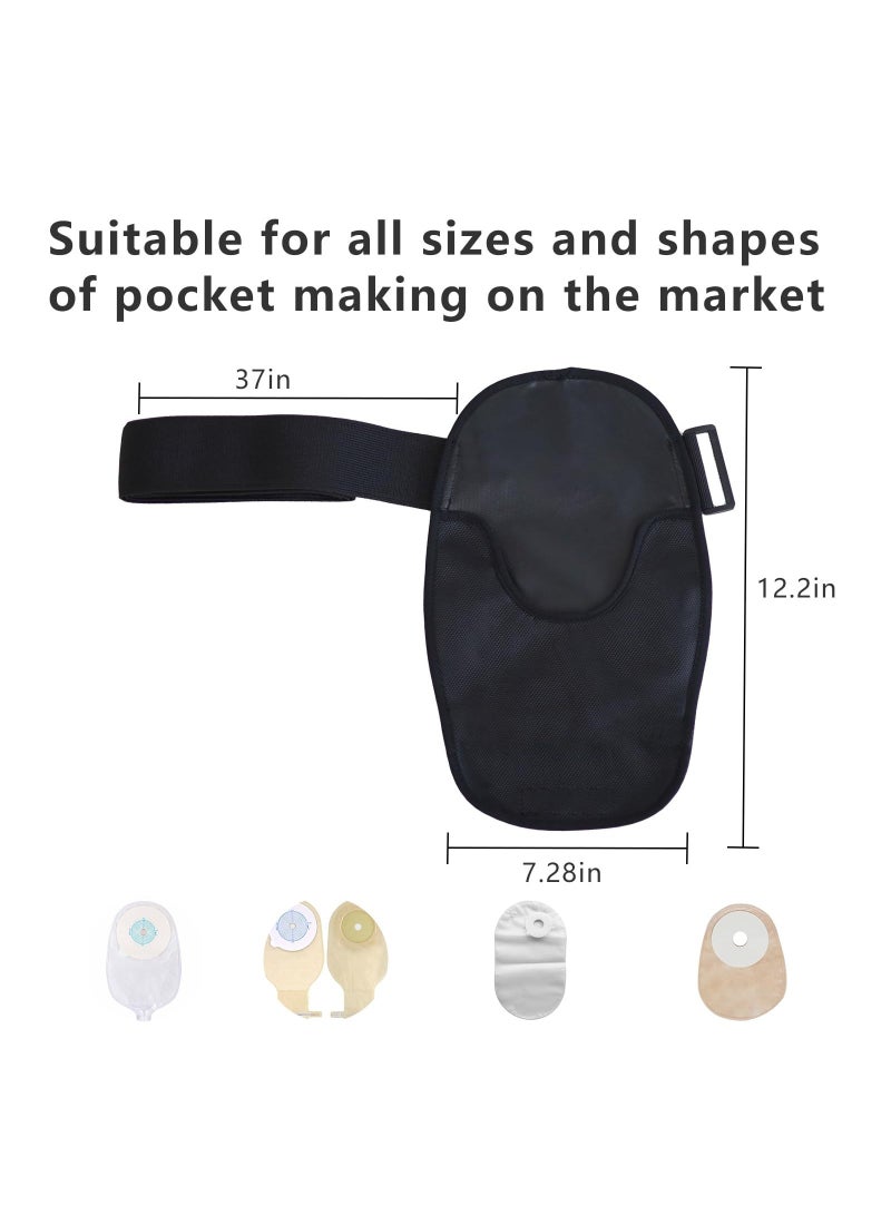 2PCS Waterproof Ostomy Bag Covers Adjustable Universal Stoma Pouch Cover for ileostomy Ostomy Supplies for Women Men (Two)