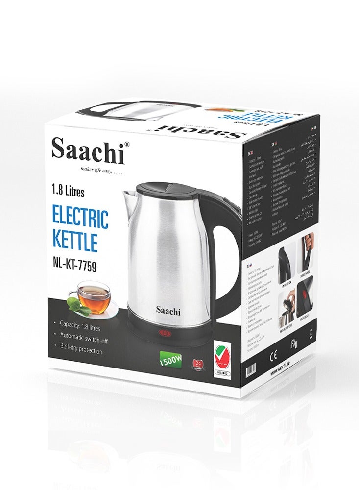 Electric Kettle With Automatic Shut-Off 1.8 L 1500 W NL-KT-7759-BK Black