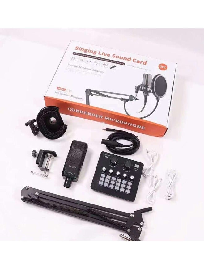 Professional recording condenser microphone lgt240 pro cardioid studio condenser microphone set with Shock mount xlr