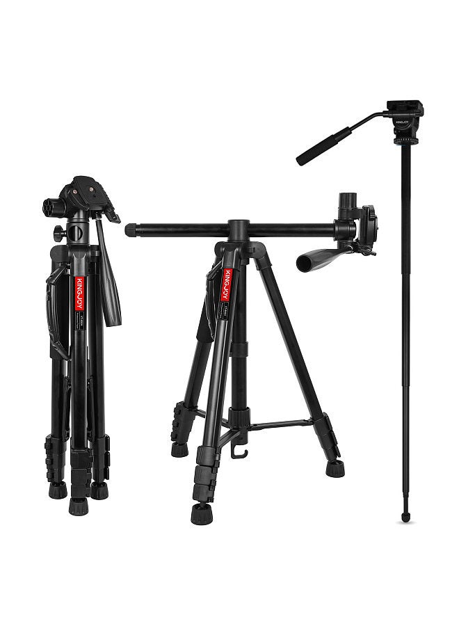 VT-890H 178cm/ 70inch Portable Lightweight Aluminum Alloy Tripod Detachable Monopod with Rotatable Ball Head Center Column 5KG Load Bearing with Travel Bag