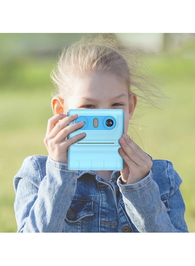 Instant Camera For Kids Video Camera With 3 Rolls Of Photo Paper Toy Selfie Camera Mini Thermal Printer Gifts For Boys And Girls