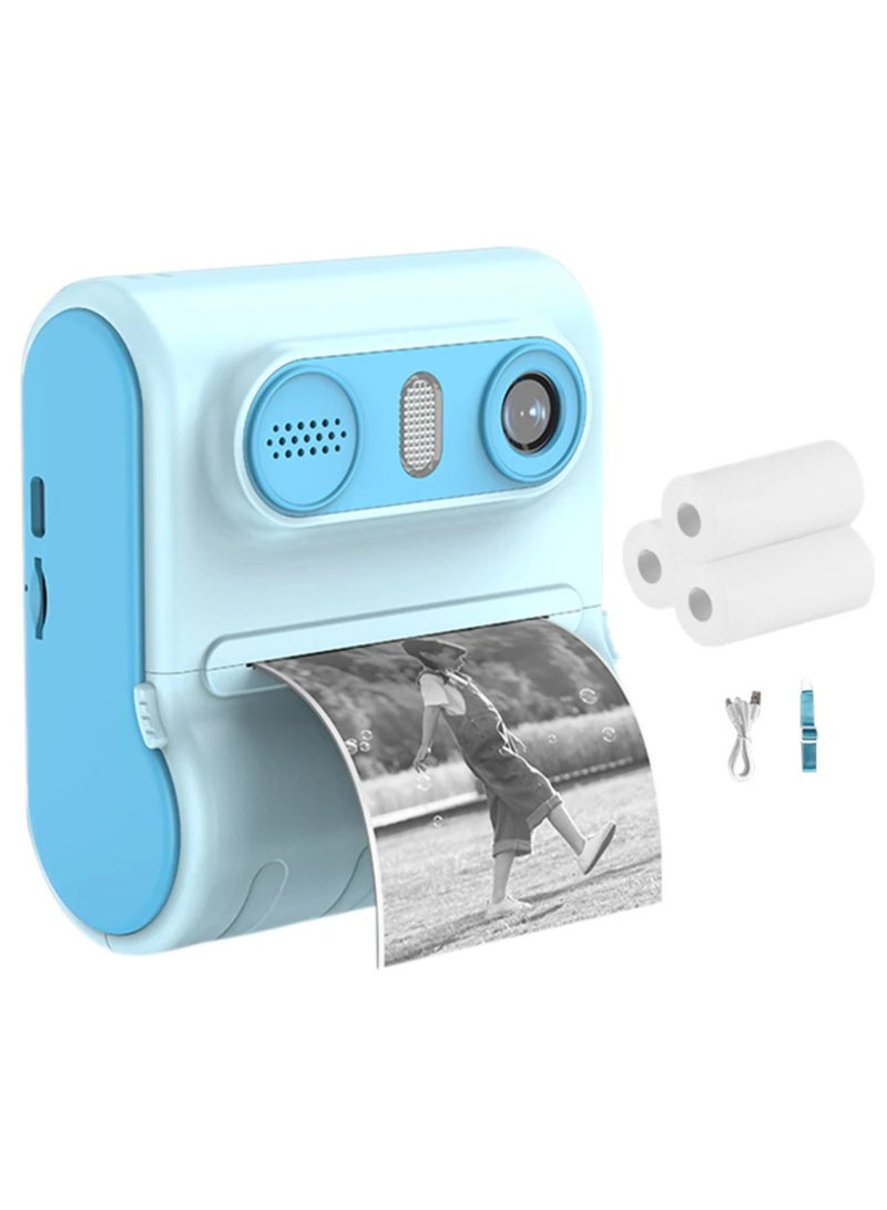 Instant Camera For Kids Video Camera With 3 Rolls Of Photo Paper Toy Selfie Camera Mini Thermal Printer Gifts For Boys And Girls