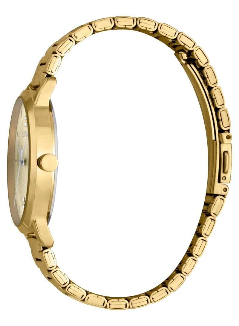 Esprit Stainless Steel Analog Women's Watch With Stainless Steel Gold Band ES1L215M0085