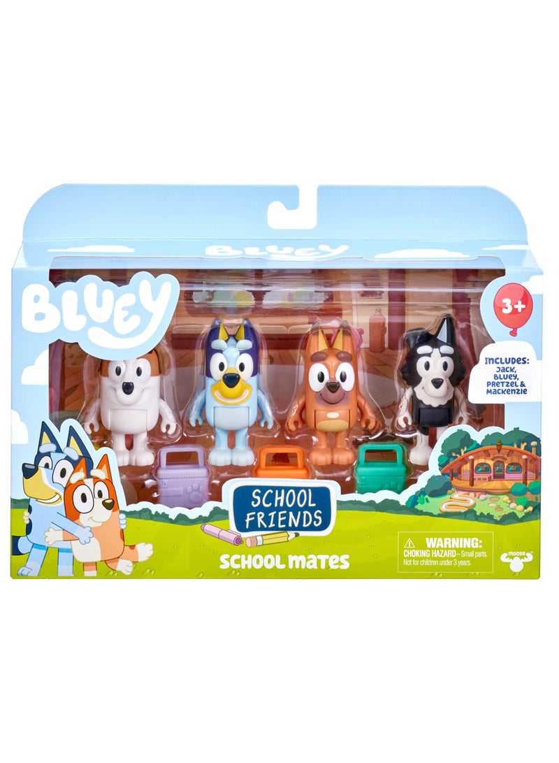 Bluey and Friends School Figure Set 4 pack