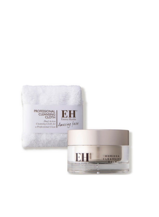 EMMA HARDIE MORINGA CLEANSING BALM WITH PROFESSIONAL CLEANSING CLOTH 100G