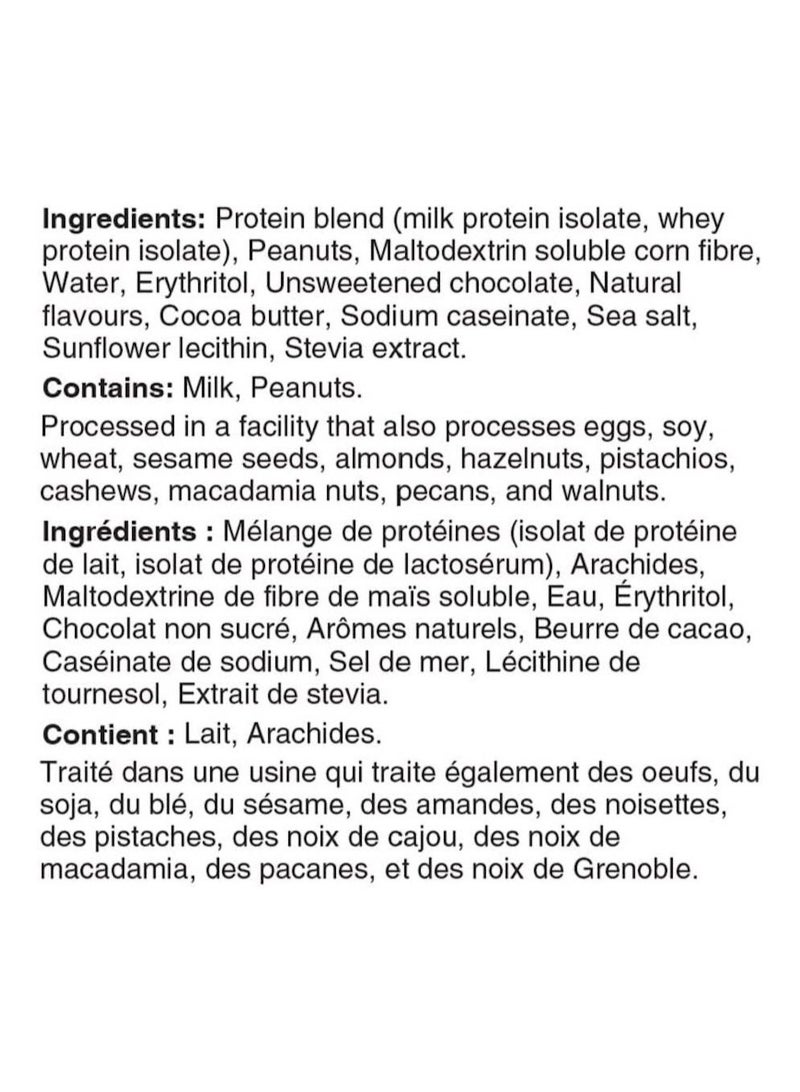 Nutrition Chocolate Peanut Butter Protein Bar High Protein Low Carb Gluten Free Keto Friendly 1 count