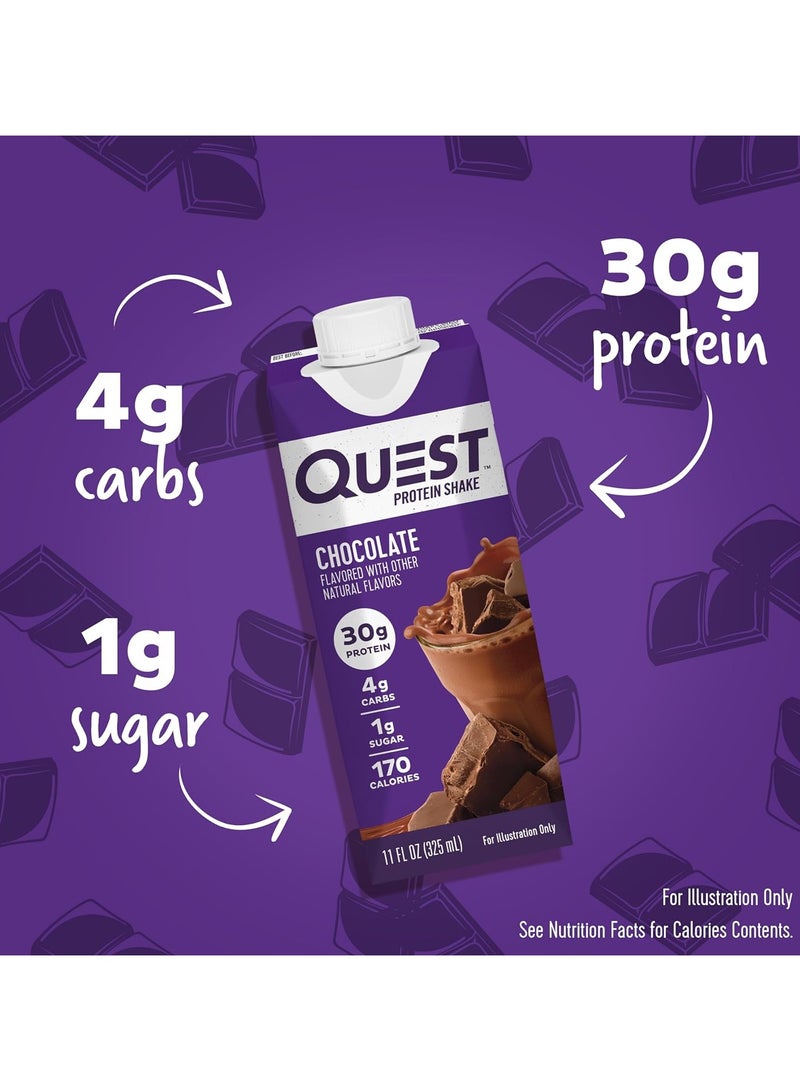 Quest Protein Shake Chocolate Flavor 325ml Pack of 12