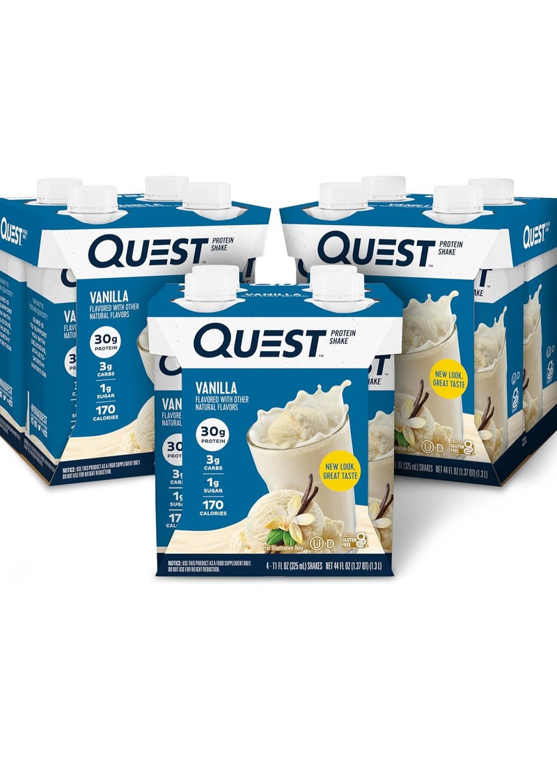 Quest Protein Shake Vanilla Flavor 325ml Pack of 12