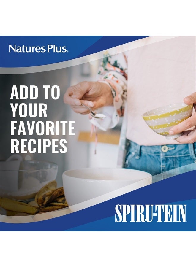 NaturesPlus SPIRU-TEIN Plus Shake For Mature Adults - Vanilla - 1.2 lbs, Protein Powder - Plant Based Meal Replacement, Vitamins & Minerals For Energy - Vegetarian, Gluten-Free - 16 Servings