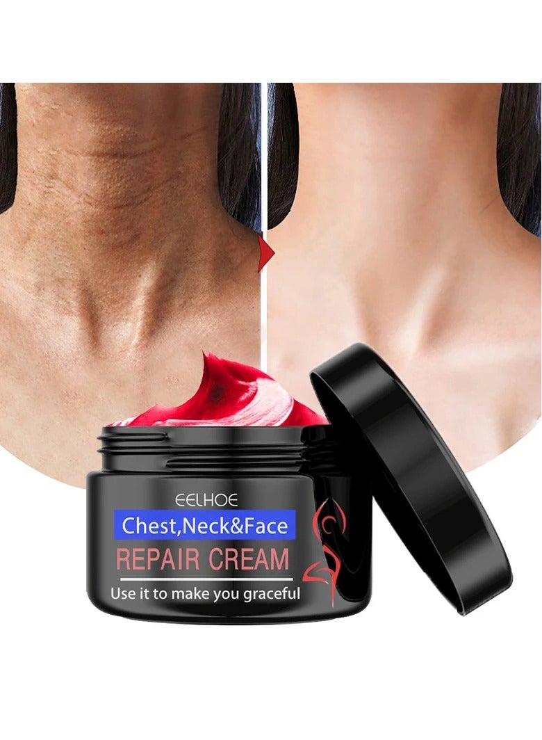 Facial Repair Cream, Safe And Smooth Neck Wrinkle Remover Cream, Anti Aging Firmining Skin Tightening Cream, Whitening Brighten Moisturizing Lotion For Face, Chest, Neck, Reducing Dark Spots Helves