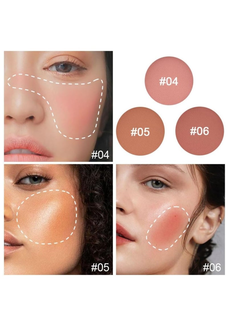 6 Colors Face Blush Blusher Highlighter Makeup Palette Maquillaje Profesional Luminizers Cheek Shimmer Stick Bronzer And Highlighter Palette Makeup