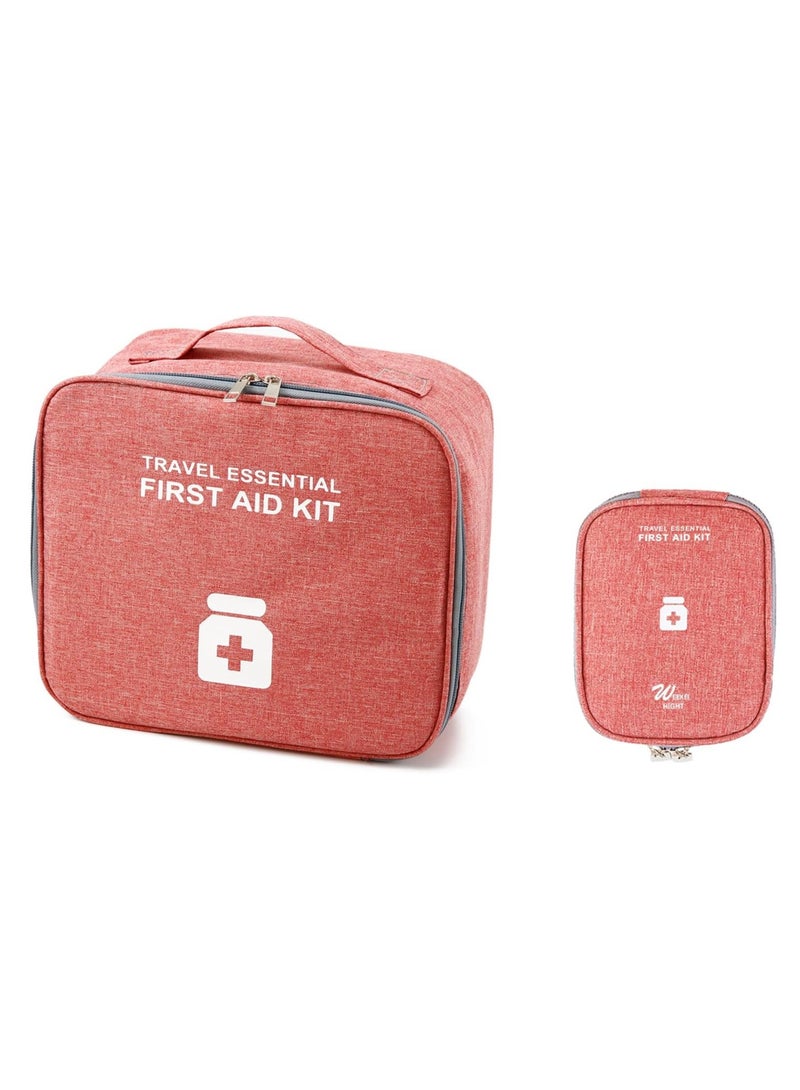 First Aid Bag First Aid Kit Bag Empty Travel Medicine Bag Medical Supplies Organizer Bag for Home Outdoor Travel Camping Hiking Mini Empty Medical Storage Bag Portable Pouch