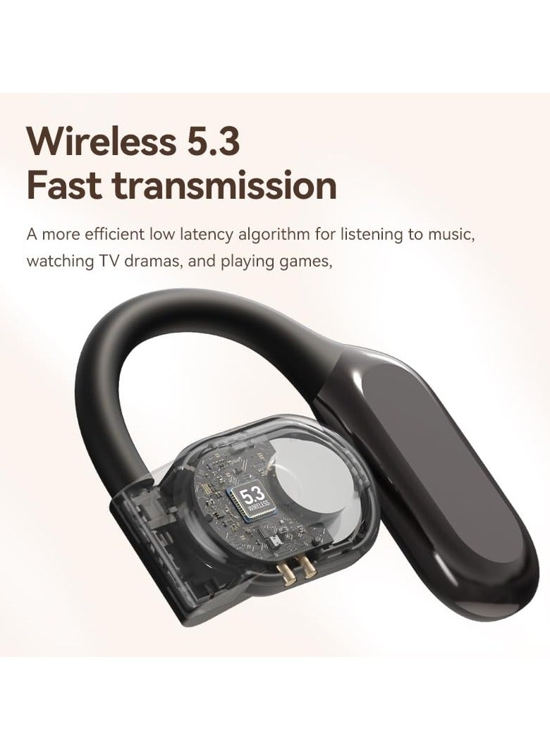 Wireless Earbuds Bluetooth Headphones, Bluetooth 5.4 Earphones, Playback Ear Buds Waterproof Wireless Charging Case and Dual Power Display, Over-Ear Stereo Bass Earphones