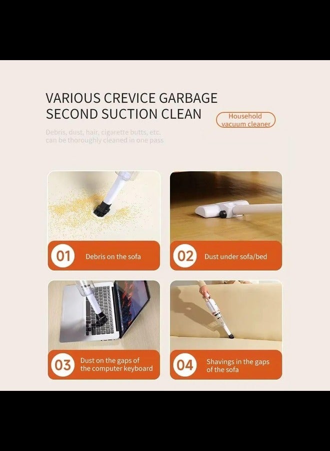 Cordless Vacuum Cleaner 4 in 1 Portable Rechargeable Dust Filter,35Mins Long Runtime Lightweight & Ultra-Quiet Stick Vacuum, Best Cordless Handheld Pet Vacuum