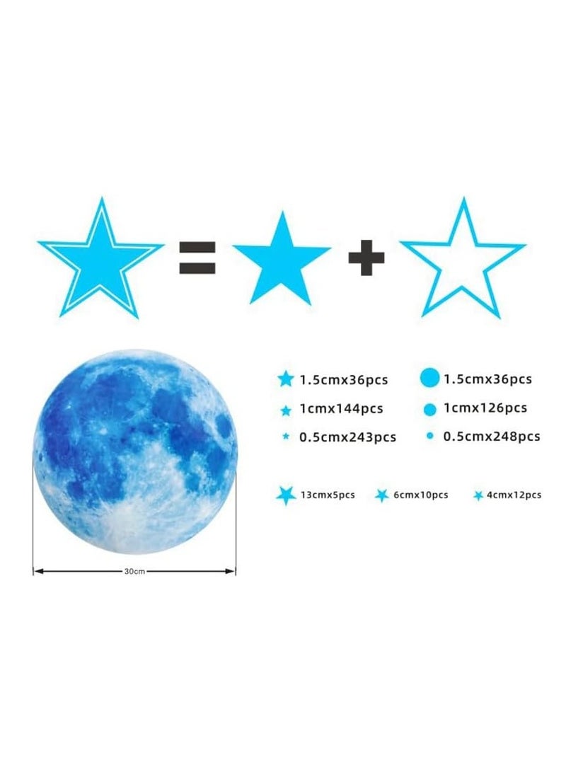 893Pcs Glow in The Dark Stars for Ceiling Glowing Stars for Ceiling Planets Stars Wall Decals Solar System Galaxy Space Nursery Wall Stickers for Kids Unicorns Castles Girls Boys Room