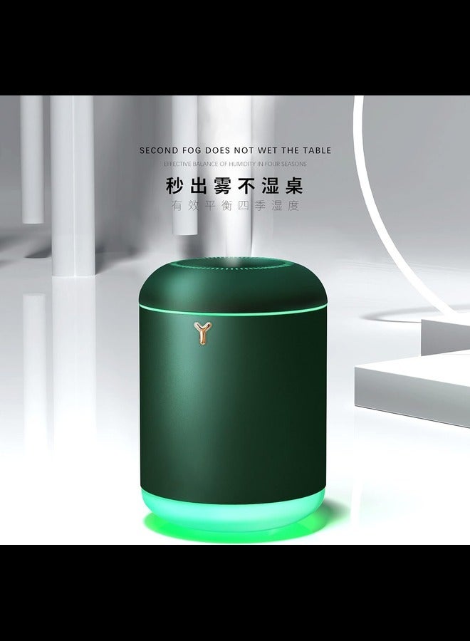 1000ml Ultrasonic Aroma Essential Oil Diffuser - Portable Mini USB Aromatherapy Diffusers Cool Mist Vaporizer Humidifier with Colorful Night Light,Two Spray Modes (Green)