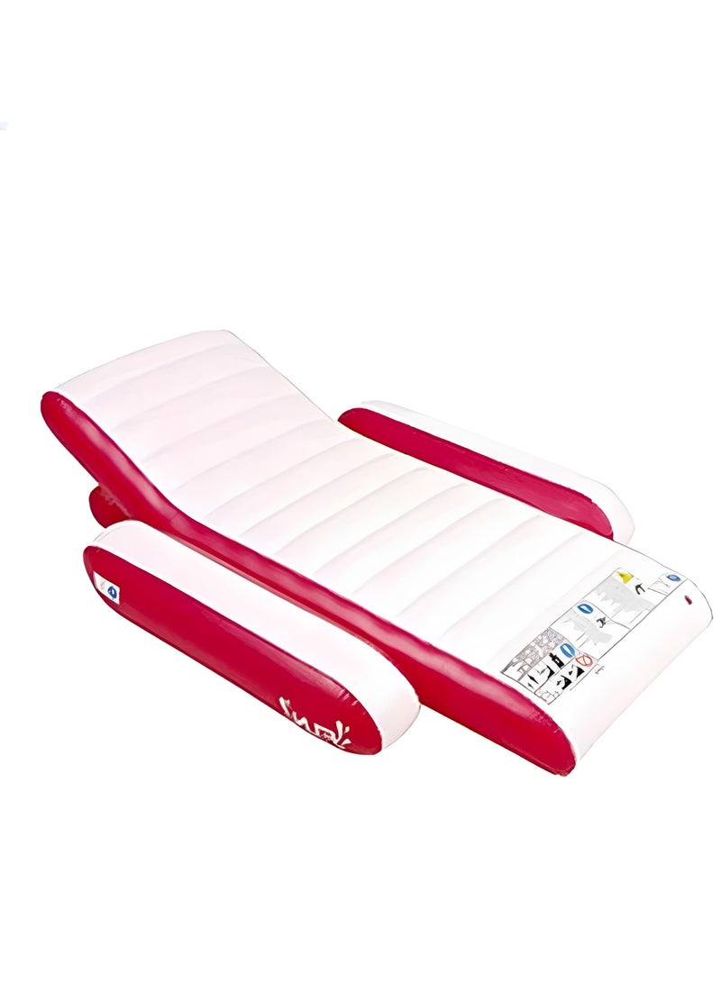White and Red PVC Inflatable Pool Float, Size: Standard