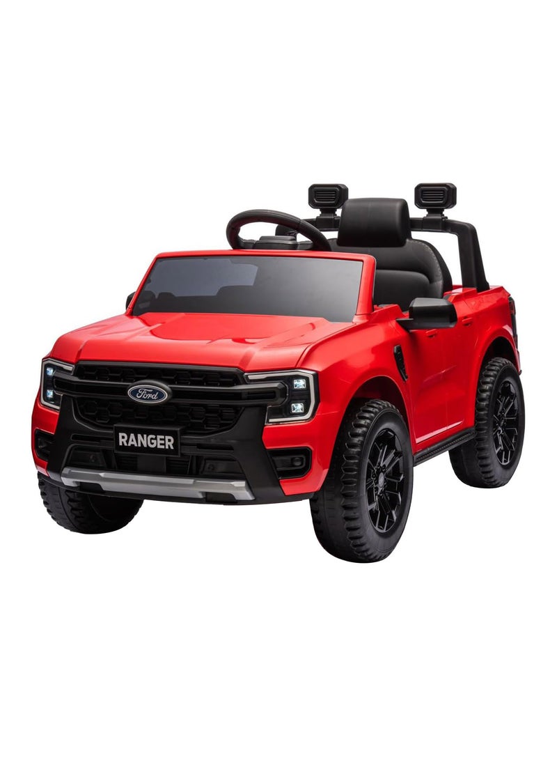 Lovely Baby Power Riding SUV Car LB 707L for Kids - Electric Ride On - Battery Operated Car - Leather Seats - Toddler Car - Music Play MP3-USB - Red