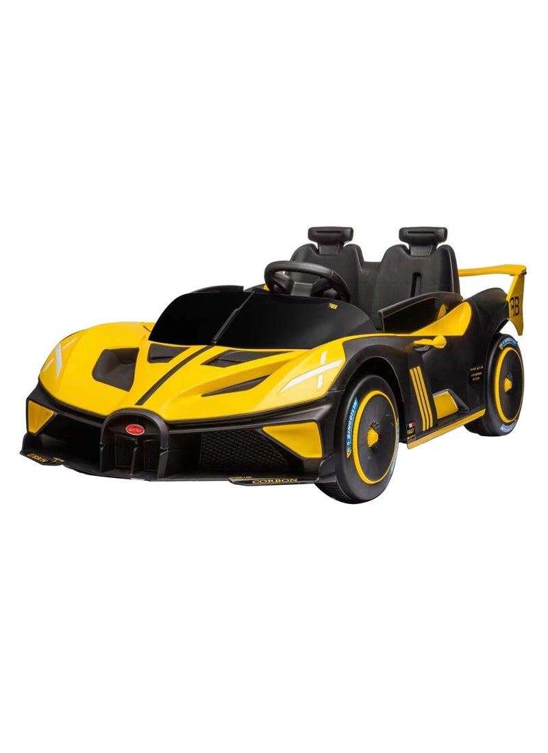 Lovely Baby Battery Operated Power Riding Car LB 806EL for Kids - Ride on Vehicle - Remote-Control - Music & Lights - Sit & Drive Gift Car - Age 2-6 Yrs - Yellow