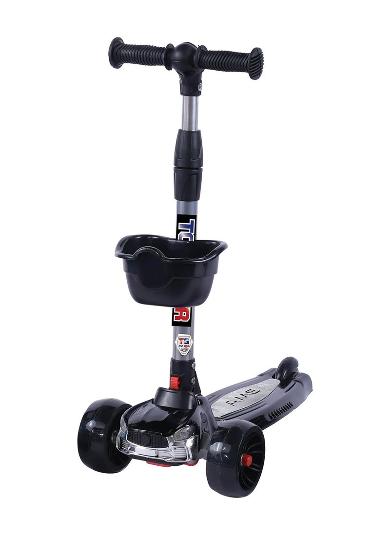 Top Gear Kick Scooter TG 646 for Kids Ages 3-10 - Foldable - 3 Wheel Scooter and Adjustble Height - Black
