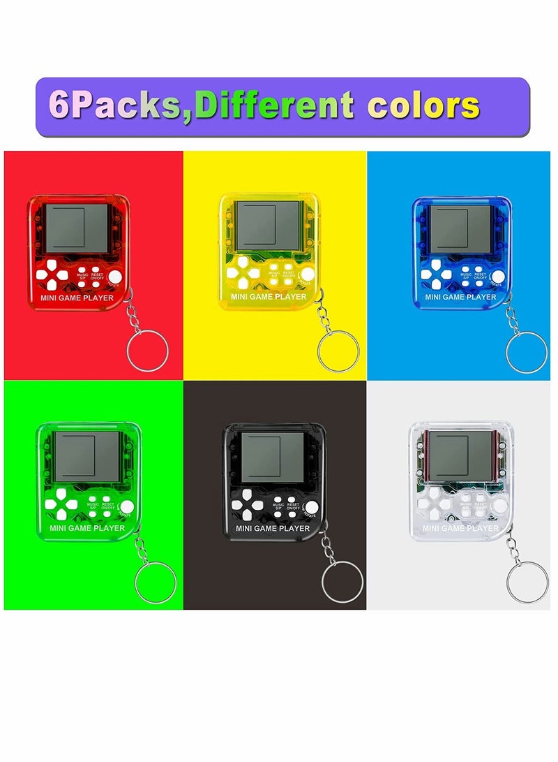 6 Pcs Video Game Party Favors Video Game Keychain 6 Colors Gamer Party Favors Video Game Party Supplies for Kids Video Game Favors