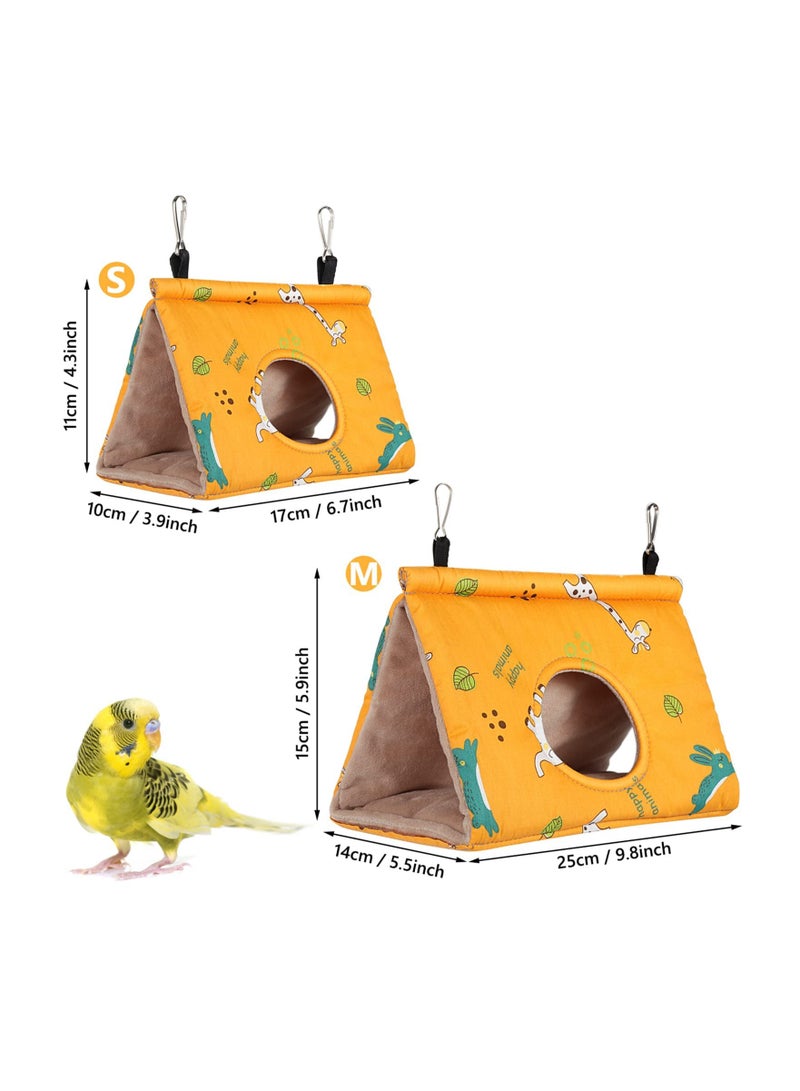 Winter Warm Bird's Nest House, Hanging Hammock, Parrot Nest Bird House, Velvet Shack Cage Plush Fluffy Bird Hide Bed Plush for Cage Bed Toys ( M, 25x14x15cm )