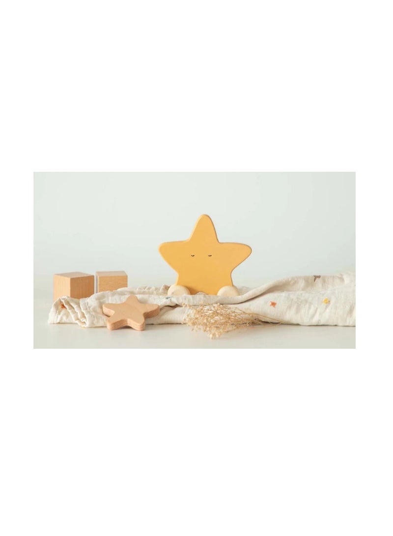 Star rolling Wooden toy Safe, Smooth, Rounded, and Perfectly Sized for Little Hands Adorable Sky Rolling Toys for Toddlers