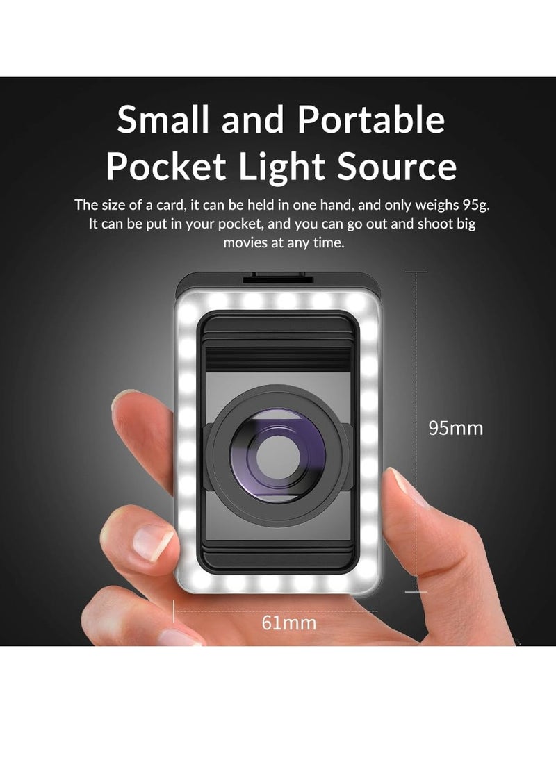 SYOSI 15X Phone Macro Lens with LED Fill Light, 15X Macro Lens + 17mm Thread Lens Adapter, One Piece Lens Phone Adapter for Android/iPhone, Lens Attachments - Fits for Almost All Phone