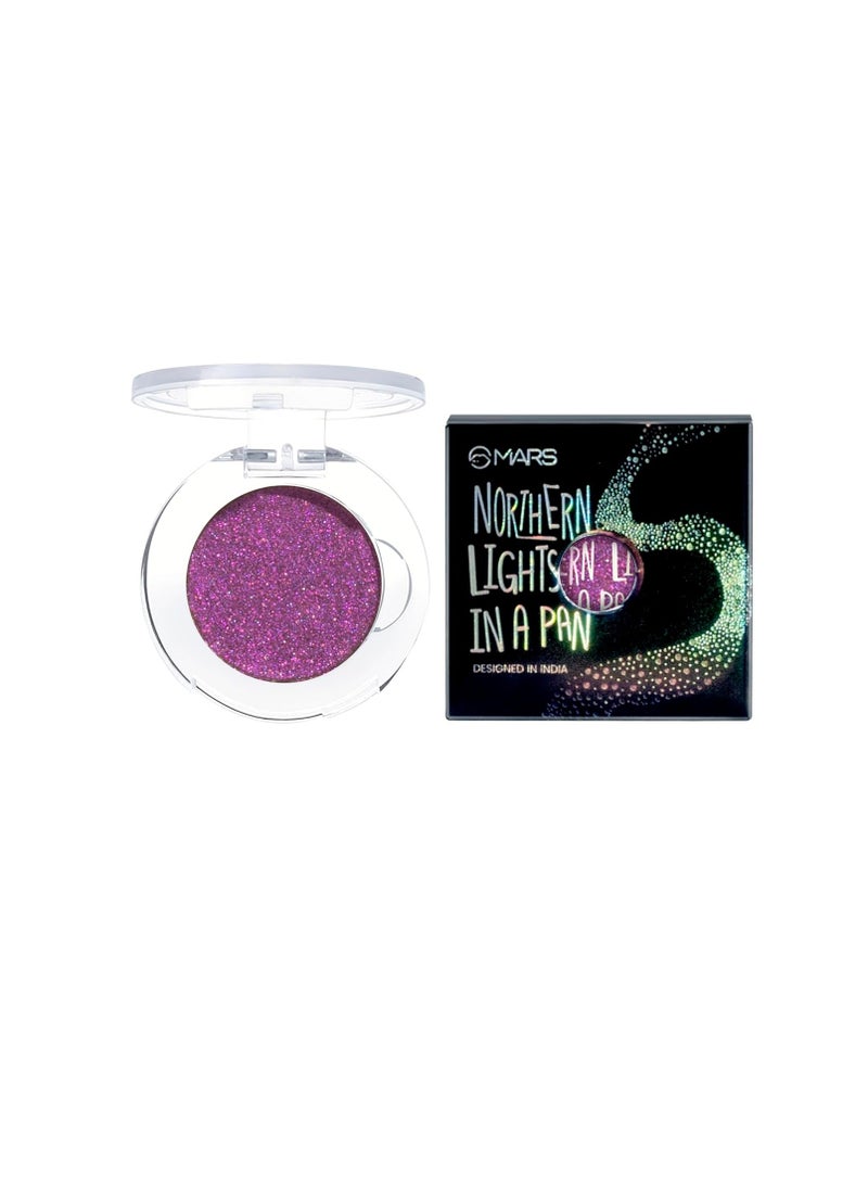 MARS Northern Lights In A Pan Shimmery Eyeshadow Powder With Dual Tone Shimmer Shades  Single Swipe Pigtation   Easy To Blend   0.5Gm   04 Canadian Gleam  Pink Multicolor