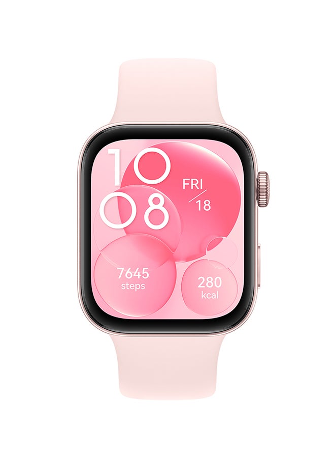 Watch Fit 3 Smartwatch, 1.82 Inch AMOLED Display, Ultra Slim Design, Scientific Workout Coach, Upgraded Health Management, Compatible With iOS And Android+ HUAWEI FreeBuds SE 2 Pink