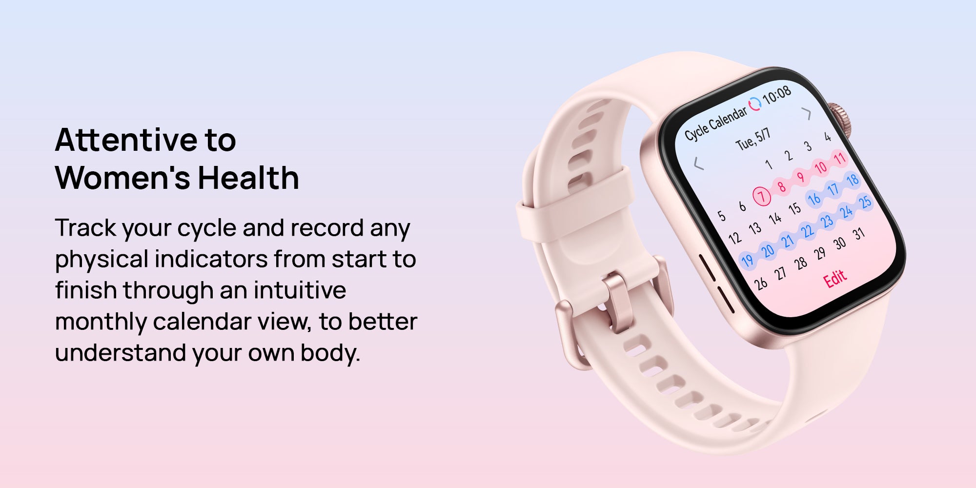 Watch Fit 3 Smartwatch, 1.82 Inch AMOLED Display, Ultra Slim Design, Scientific Workout Coach, Upgraded Health Management, Compatible With iOS And Android+ HUAWEI FreeBuds SE 2 Pink